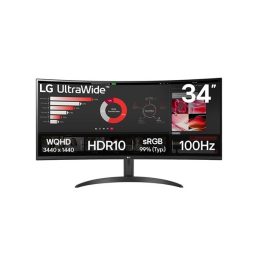   LG 34" 34WR50QK-B.AEU UWQHD VA 100Hz HDMI/DP ívelt monitor