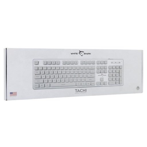 White Shark GK-003241W-US Tachi US fehér gamer billentyűzet
