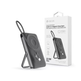   Devia ST112834 Extreme Speed Series Magnetic 4in1 22.5W Type-C 10.000 mAh szürke powerbank/állvány