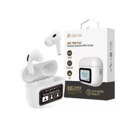   Devia ST124219 TWS-Pro2 ANC fehér Bluetooth sztereó headset kijelzővel