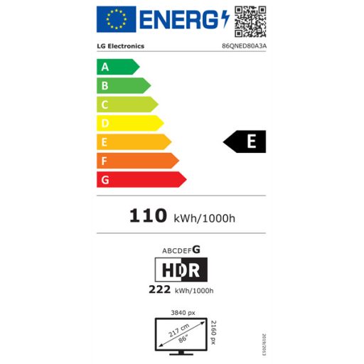 LG 86" 86QNED80A3A 4K UHD AI Smart QNED TV