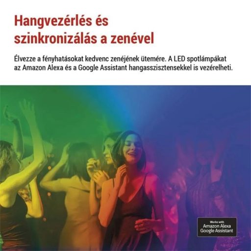 Emos GoSmart 255 cm-es lánc, 12 rész, 7 W, RGBIC+CCT, dimmelhető, WiFi LED reflektor