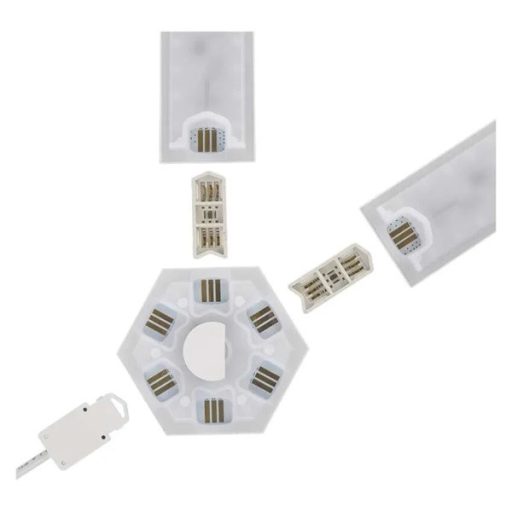 Emos GoSmart Lines fehér, 9 részből álló, 34 W, RGBIC dimmelhető, WiFi LED lámpa