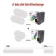 Emos GoSmart Hexagon, kiegészítő készlet,3 rész, 1,8 W, RGBIC dimmelhető, WiFi LED lámpa