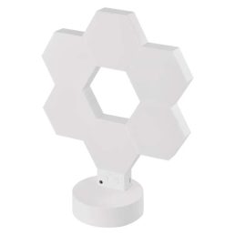   Emos GoSmart Hexagon fehér, 6 részből álló, RGBIC dimmelhető, WiFi LED asztali lámpa