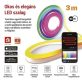 Emos GoSmart NEON fehér, 3 m, 24 W, RGBIC dimmelhető, WiFi LED szalag