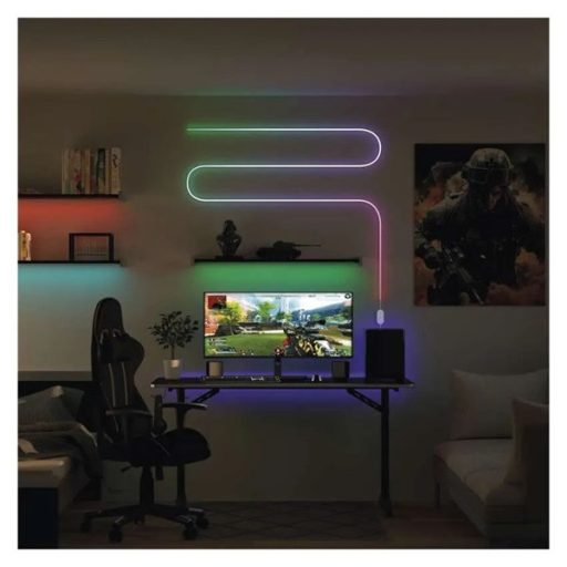 Emos GoSmart NEON fehér, 3 m, 24 W, RGBIC dimmelhető, WiFi LED szalag