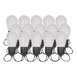   Emos GoSmart 15x parti izzók, 15 m, kültéri és beltéri, RGBIC WiFi LED fényfüzér