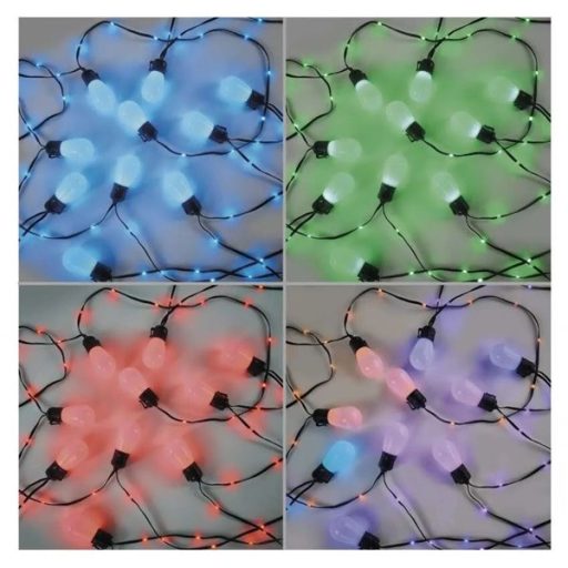 Emos GoSmart 15x parti izzók, 15 m, kültéri és beltéri, RGBIC WiFi LED fényfüzér