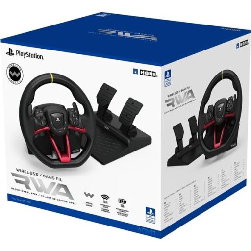 Hori Racing Wheel APEX PlayStation 5/PlayStation 4/PC vezeték nélküli fekete kormány és pedál szett