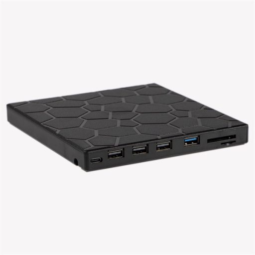 IRIS ROCK EXTERNAL külső Blu-Ray író, 8in1, USB 3.0, Read/write:CD/VCD/DVD/BD, tálcás, DVD-RW, fekete
