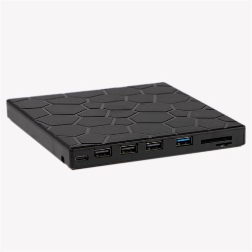 IRIS ROCK EXTERNAL külső DVD író, 8in1, USB 3.0, Read/write:CD/VCD/DVD, tálcás, DVD-RW, fekete