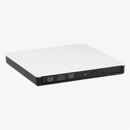   IRIS SQUARE EXTERNAL külső DVD író, USB 3.0, Read/write:CD/VCD/DVD, tálcás, DVD-RW, fehér-fekete