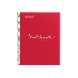   Miquelrius Emotions A5 PP 120 lapos piros kockás spirálfüzet