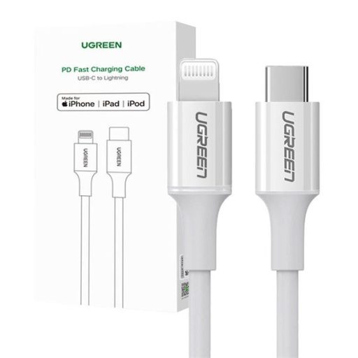 UGREEN US171 3A 1,5m Lightning/USB-C fehér adat- és töltőkábel