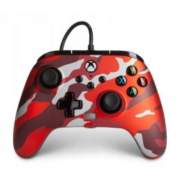   PowerA 1525942-01 Enhanced Wired Xbox Series X|S/Xbox One/PC Red Camo vezetékes kontroller