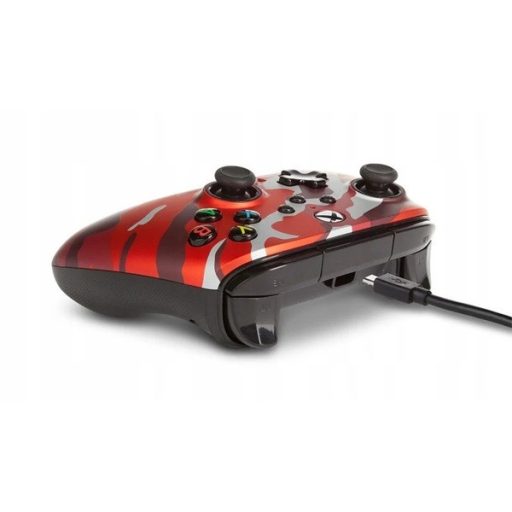 PowerA 1525942-01 Enhanced Wired Xbox Series X|S/Xbox One/PC Red Camo vezetékes kontroller