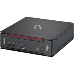   Fujitsu Esprimo Q958 Micro/i3-9100/16GB/256GB SSD/Win Pro COA/fekete asztali számítógép (Használt A+)