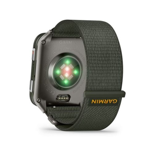 Garmin Venu X1 Titanium ComfortFit nylon szíjjal mohazöld okosóra