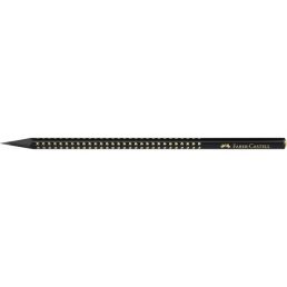   Faber-Castell Sparkle Midnight B háromszögletű fekete/arany grafitceruza