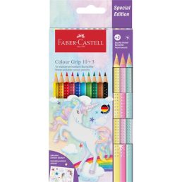   Faber-Castell Grip Unikornis 10+3 db háromszögletű színes ceruza készlet