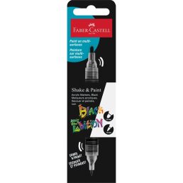   Faber-Castell Black Edition Shake&Paint fekete kétvégű akrilfilctoll