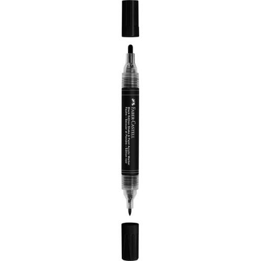 Faber-Castell Black Edition Shake&Paint fekete kétvégű akrilfilctoll