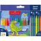 Faber-Castell Dinoszaurusz 18+6 db filctoll készlet, matricával