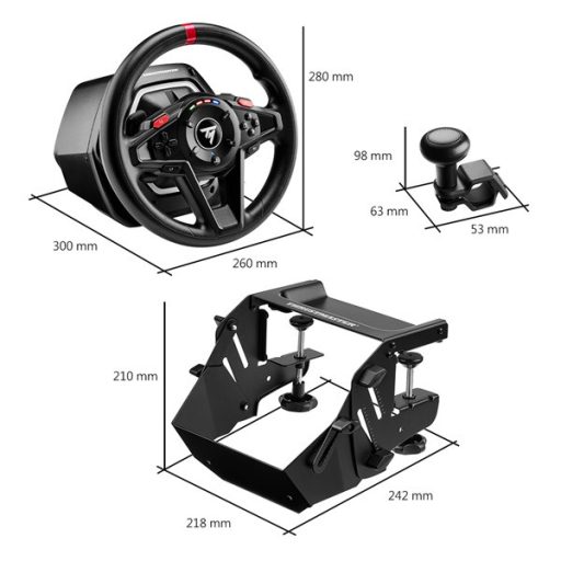 Thrustmaster 4160648 PS4/PS5/PC T128-P TYPE C (PLUG EU) SimTask versenykormány + pedál + rögzítőrendszer