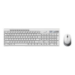   Genius SlimStar 8230 Magyar vezeték nélküli fehér BT + 2.4G szett Copilot billentyűzettel és csendes egérrel