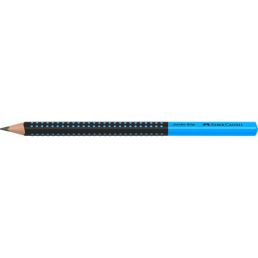   Faber-Castell Grip Jumbo háromszögletű kéttónusú fekete/kék HB grafitceruza