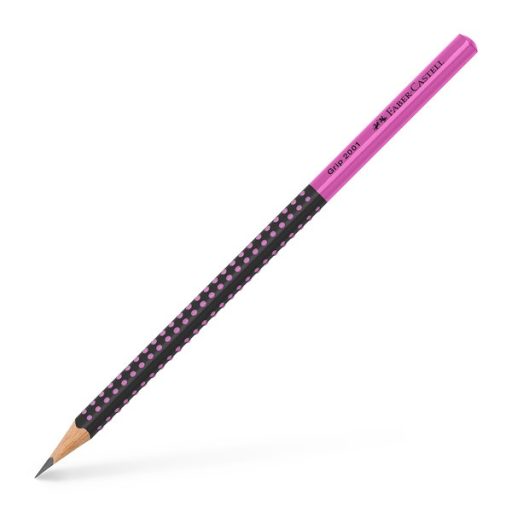 Faber-Castell Grip 2001 háromszögletű kéttónusú fekete/rózsaszín HB grafitceruza