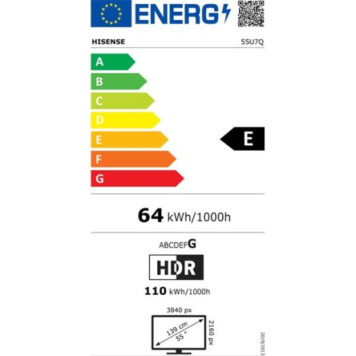 Hisense 55" 55U7Q 4K UHD Smart MiniLED ULED TV