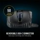 CORSAIR Vezetékes/Vezeték Nélküli Egér Gaming, DARK CORE RGB PRO, 8 programozható gomb, RGB, 18000dpi, fekete