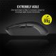 CORSAIR Vezetékes/Vezeték Nélküli Egér Gaming, KATAR ELITE, 6 programozható gomb, RGB Világítás, 26000dpi, fekete