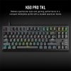 CORSAIR Vezetékes Billentyűzet Gaming, K60 PRO TKL RGB, Optical-Mechanical, Alumínium keret, US, fekete