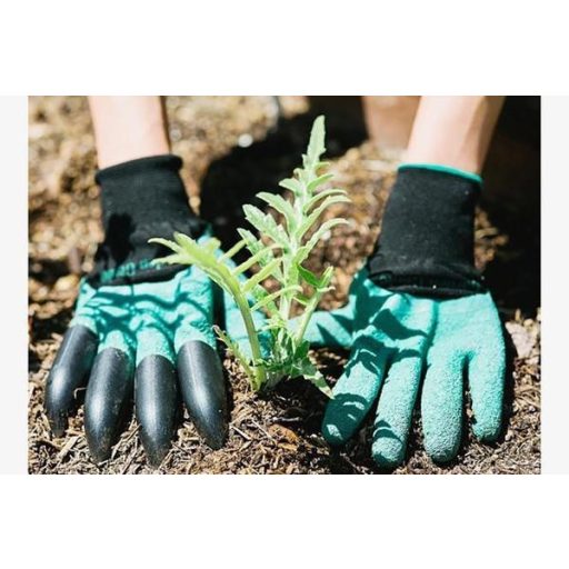 Kesztyű kertészkedéshez ásókarmokkal