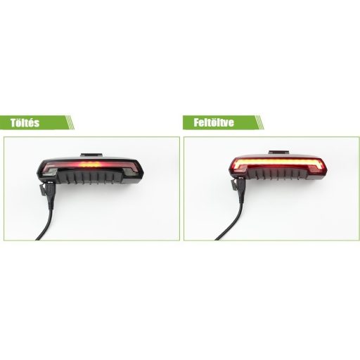 Kerékpár lámpa, bicikli lámpa, kerékpár hátsó lámpa indexes funkcióval