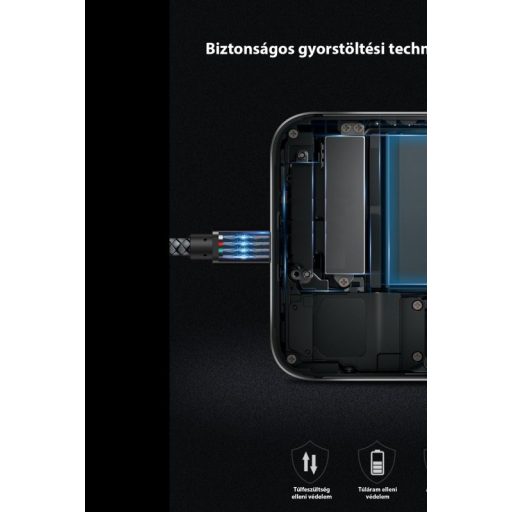 Extra strapabíró 1 méteres Lightning Iphone gyorstöltő és USB adatkábel