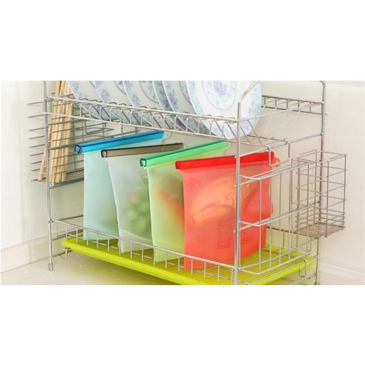 Légmentesen zárható szilikon hűtő/fagyasztó tasak