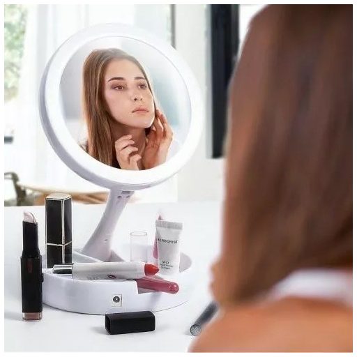 Sminktükör, kozmetikai tükör (nagyítós, ledes, asztali tükör)