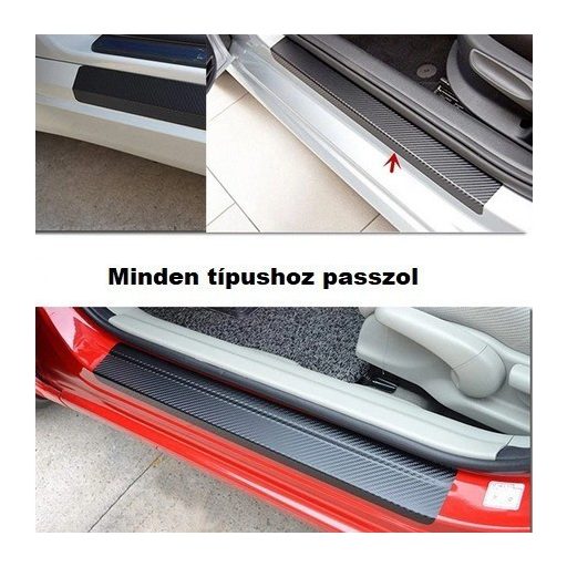3D Karbon Kopásvédő Fólia Ajtóküszöbhöz (4db)