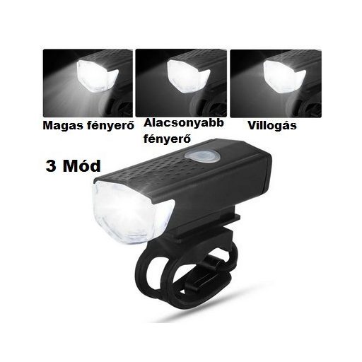 USB-ről tölthető LED-es Biciklilámpa Szett