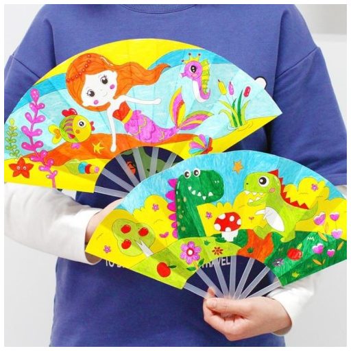 Kiszínezhető legyező