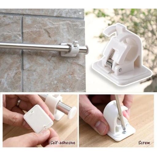 Öntapadós karnis, függönyrúd rögzítő - háztartási tartó (2 db)