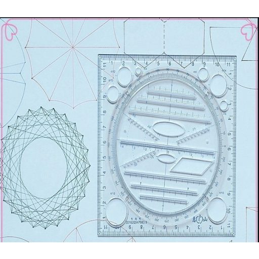 Tervező vonalzó, Művész vonalzó, Multifunkcionális forgatható rajzvonalzó