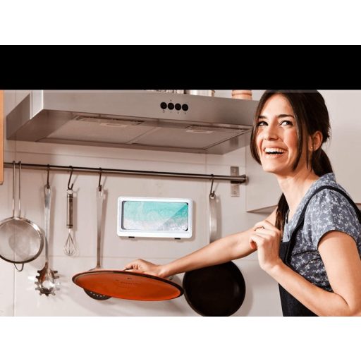 Vízálló telefontartó,- falra rögzíthető konyhai, fürdőszobai telefontartó