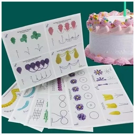 Tortadíszítő gyakorlólapok (12 db)