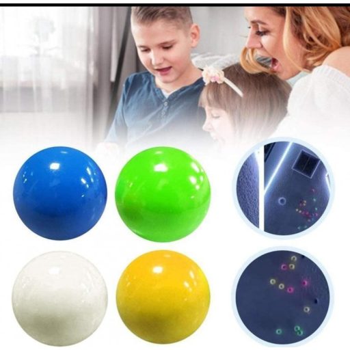 4db Fluoreszkáló ragadós fallabda