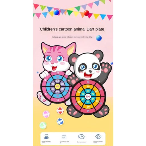 Tépőzáras célbadobó tábla, ajándék labdával